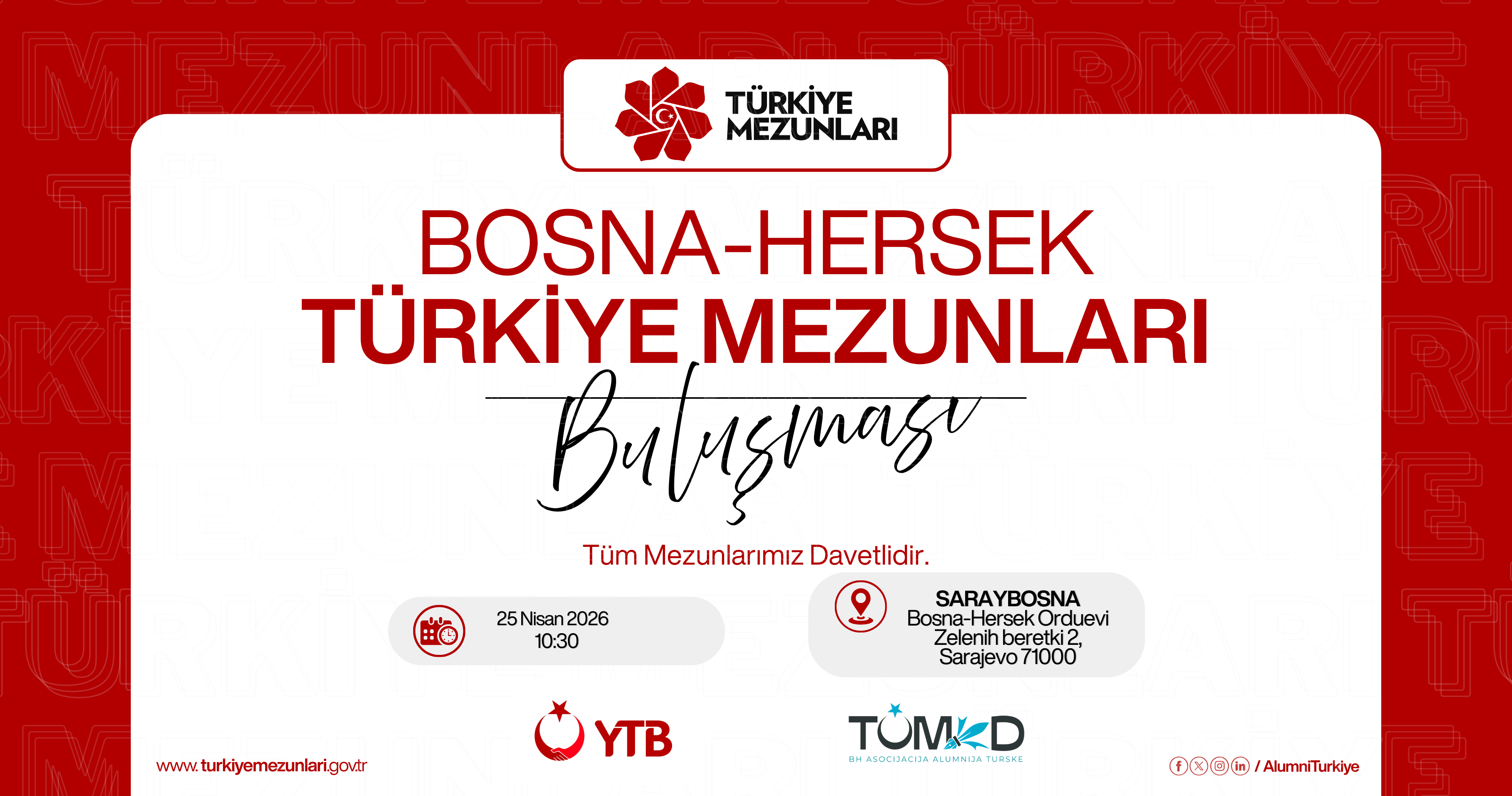 Bosna-Hersekli Türkiye Mezunları Saraybosna'da Buluşuyor!