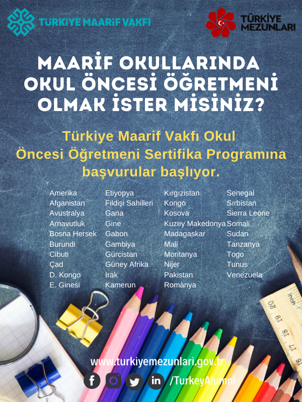 Türkiye Maarif Vakfı Okul  Öncesi Öğretmeni Sertifika Programı